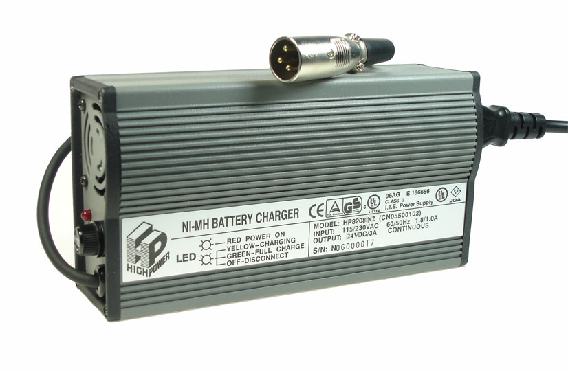 24 Volt 3.0 Amp XLR HP8208N2 Ni-MH Electric Bike Battery Charger (High Power)