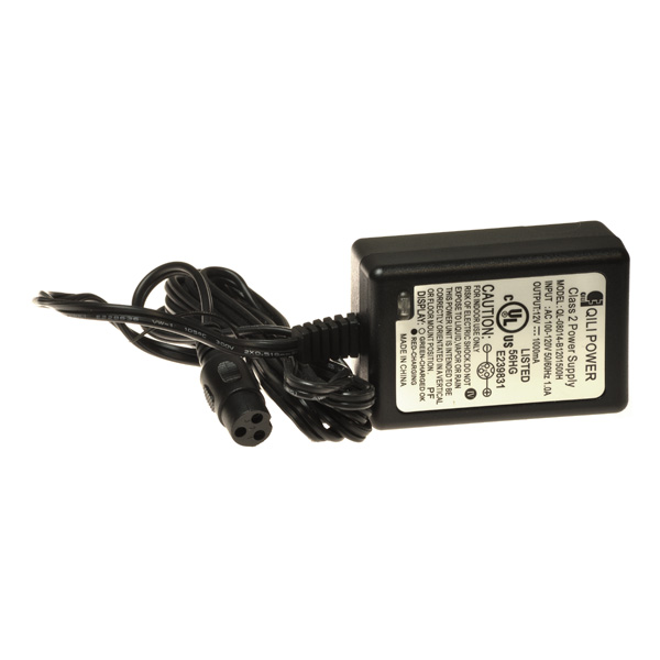 12 Volt 1.0 Amp (1000 mA) 3-Prong Battery Charger (Qili Power)