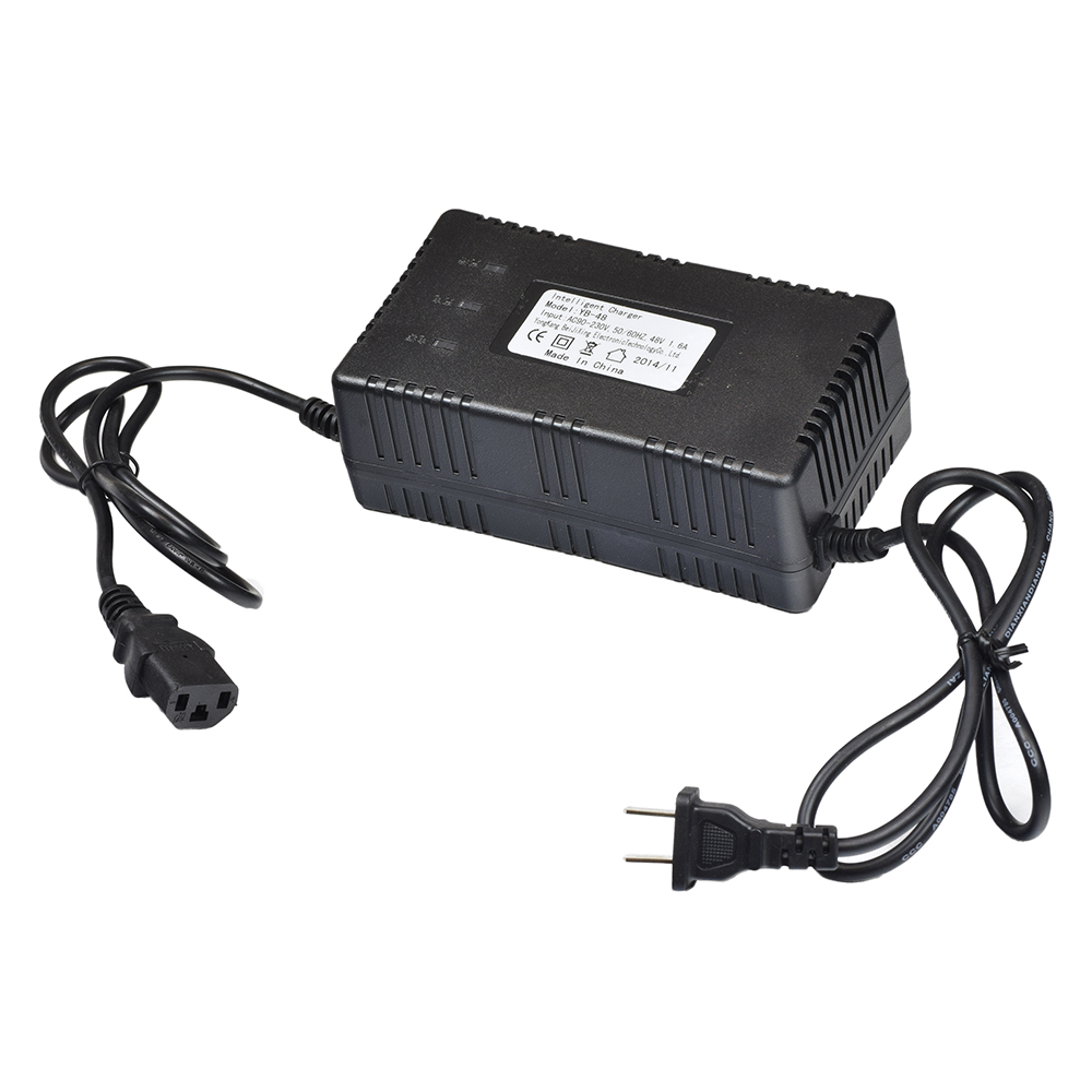 48 Volt 1.6 Amp 3-Pin Battery Charger for Electric Bikes (Standard)