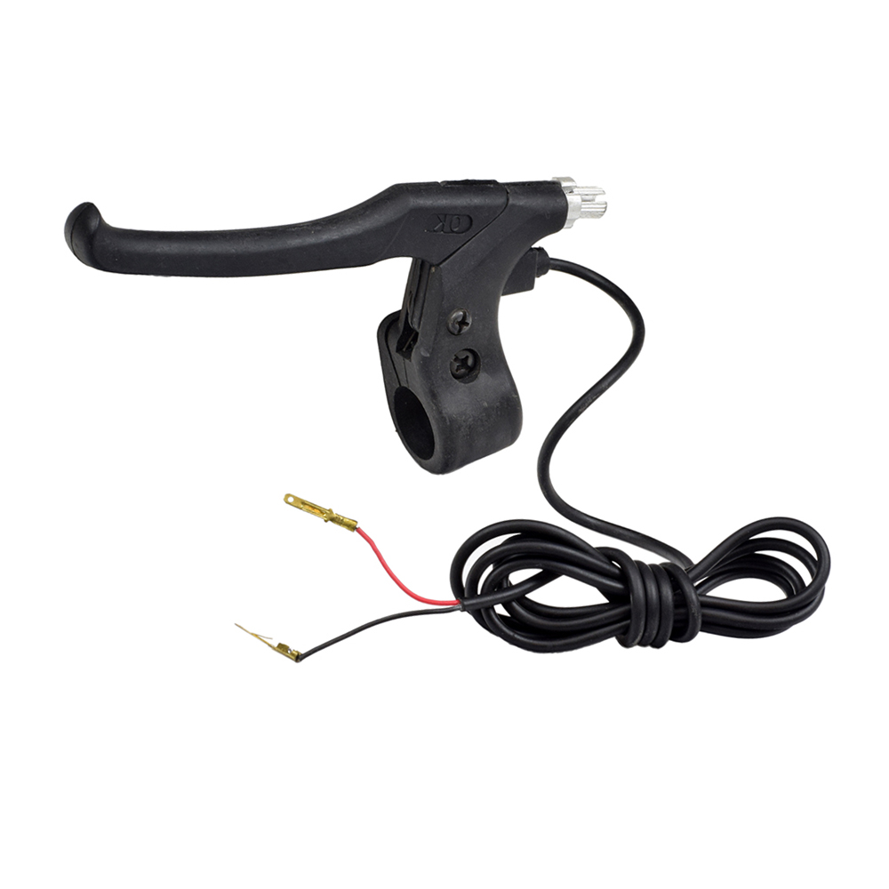 Long Handle Black Plastic Left Side Brake Lever with Wires