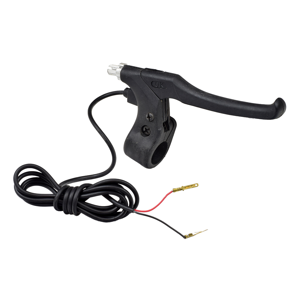 Long Handle Black Plastic Right Side Brake Lever with Wires
