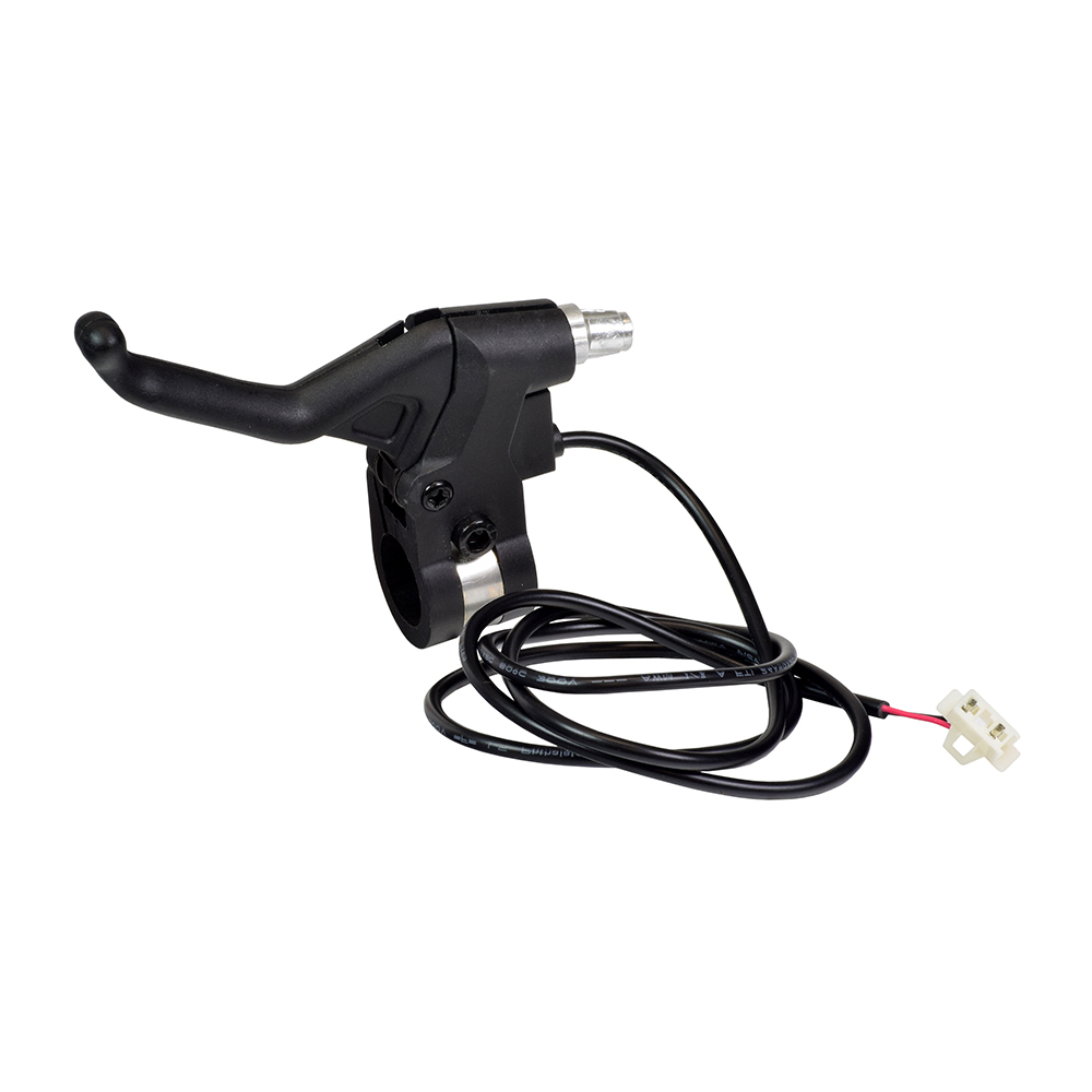 Short Handle Black Plastic Left Side Brake Lever with Wires