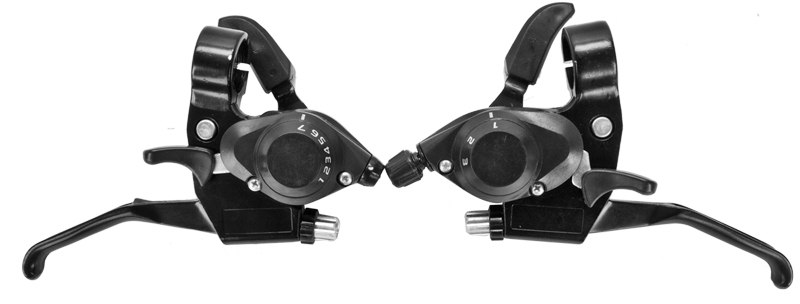 Shifter Pair with V-Brake Levers for 3x7 Shimano Gears 