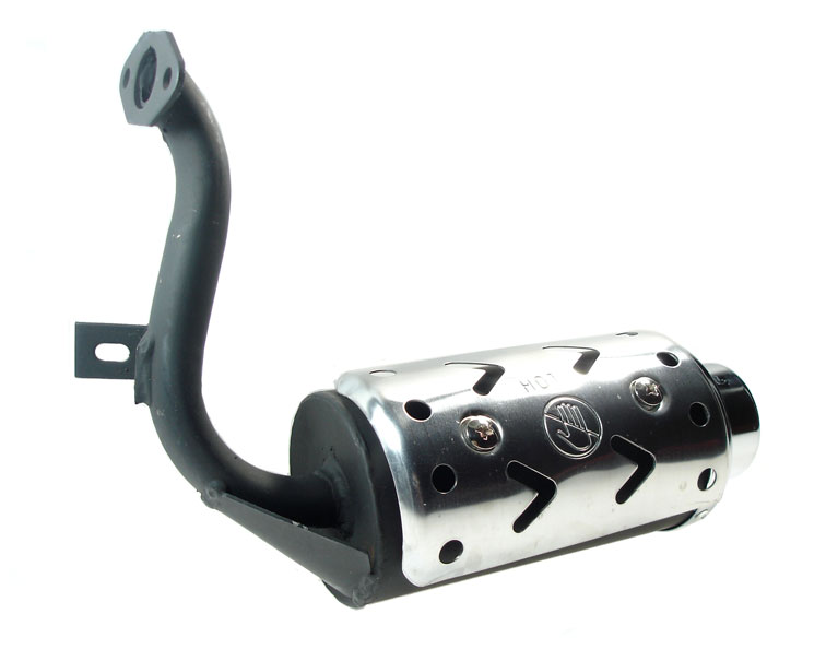 Chrome Exhaust Pipe for 33cc, 36cc, 43cc, 49cc & 52cc Engines 