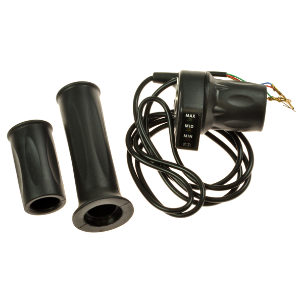 24 Volt 4 Wire Half Grip Twist Grip Throttle with LED Battery Level Meter
