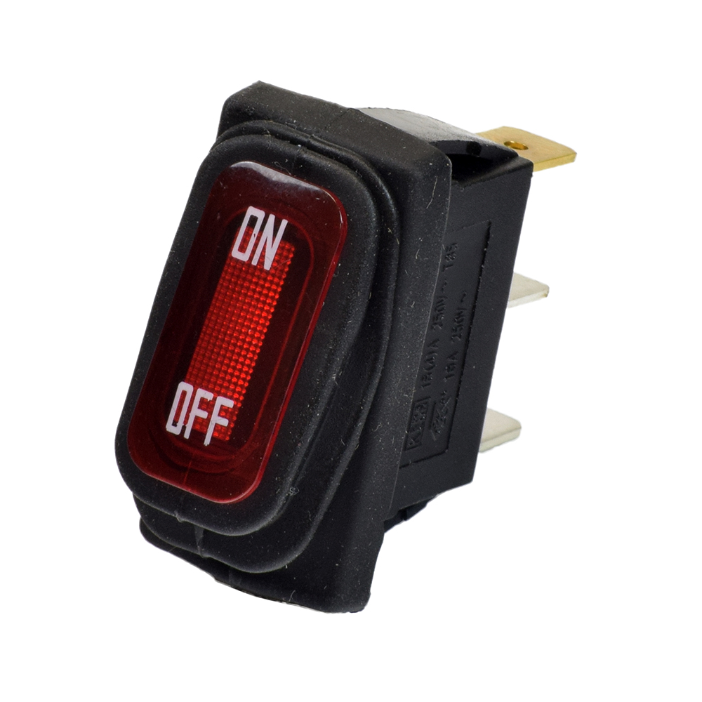 Red On/Off Switch with Weather-Resistant Rubber Boot for Razor Electric Scooters