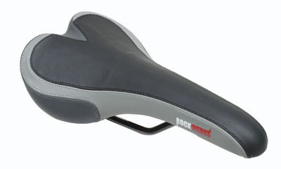 Gray and Silver Gel Saddle Seat for Bikes & Scooters